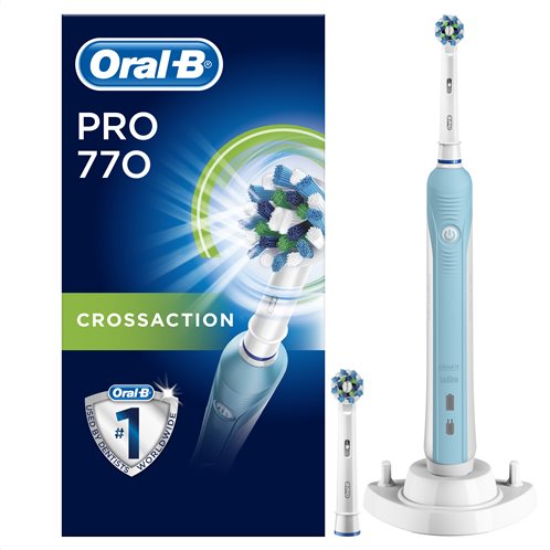 Oral-B Ηλεκτρική Οδοντόβουρτσα Επαναφορτιζόμενη με Παλμική Κίνηση, Χρονομετρητή και Αισθητήρα Πίεσης Pro 770 Cross Action