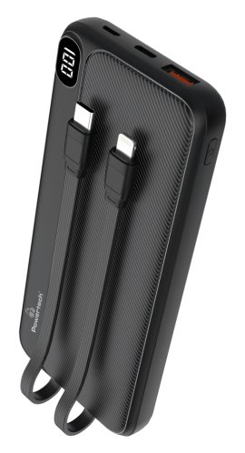 Powertech Power Bank 10000mAh 22.5W με Θύρα USB-A Power Delivery Quick Charge 2.0 Μαύρο