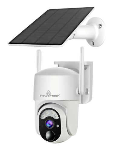 POWERTECH smart ηλιακή κάμερα PT-1177 4MP WiFi SD PTZ IP65