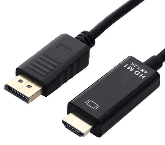 POWERTECH καλώδιο DisplayPort σε HDMI PTH-076 4K/30Hz 2m μαύρο