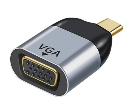 POWERTECH αντάπτορας USB-C σε VGA PTH-094 1080p/60Hz γκρι