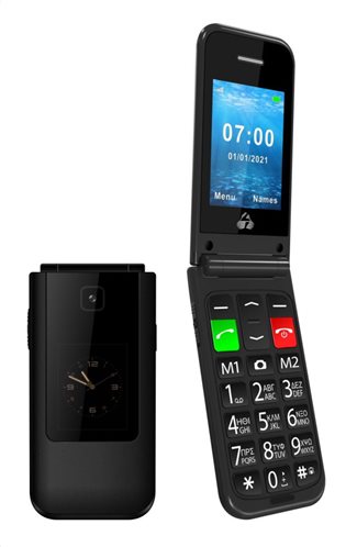 Powertech Κινητό Τηλέφωνο Sentry Dual II 2 οθόνες SOS Call μαύρο