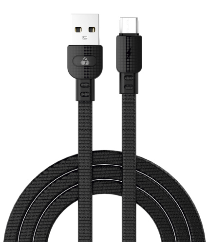 POWERTECH καλώδιο USB σε Micro USB armor PTR-0097 15W 3A 1m μαύρο