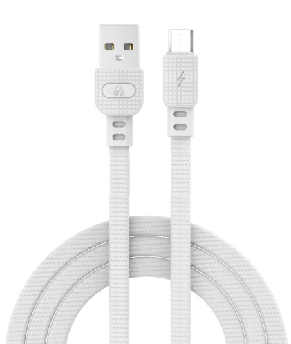 POWERTECH καλώδιο USB σε Micro USB armor PTR-0098 15W 3A 1m λευκό