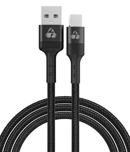 Powertech Καλώδιο USB σε Micro USB PTR-0125 12W 2.4A Copper 1m Μαύρο