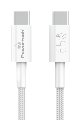 POWERTECH καλώδιο USB-C PTR-0181 65W 480Mbps 1m λευκό