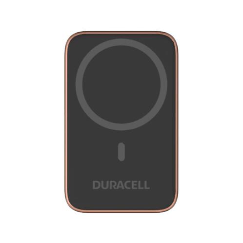 Φορτιστής Ανάγκης Duracell Magnetic MagSafe Micro 5 12W 5000mAh με Βραχίονα Στήριξης Μαύρο