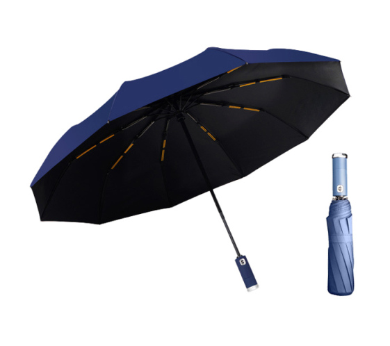 ROXXANI ομπρέλα RXN-0017 με LED φακό αυτόματο άνοιγμα μπλε