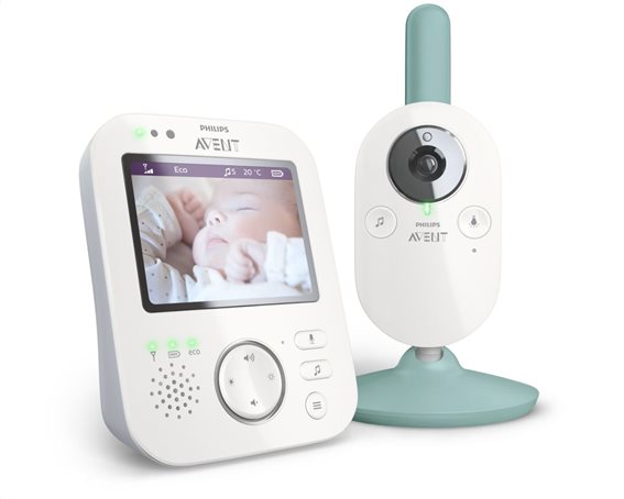 Philips Avent Ενδοεπικοινωνία Μωρού με Κάμερα 5' και Ήχο 300m Εμβέλεια και Μέτρηση Θερμοκρασίας SCD841/26