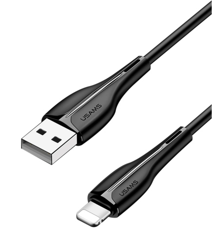 USAMS καλώδιο Lightning σε USB US-SJ371 2A 1m μαύρο