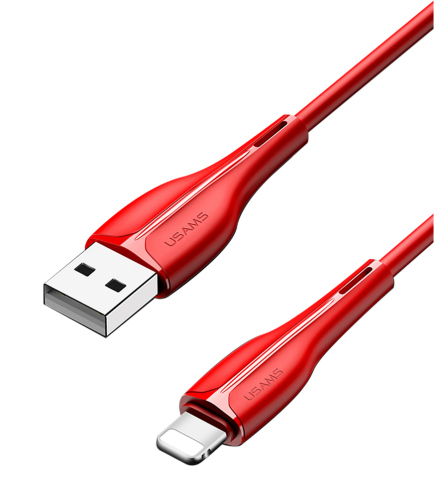 USAMS καλώδιο Lightning σε USB US-SJ371 2A 1m κόκκινο