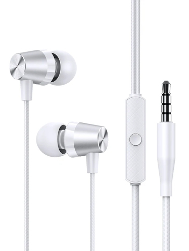 USAMS earphones με μικρόφωνο EP-42 3.5mm 1.2m λευκά