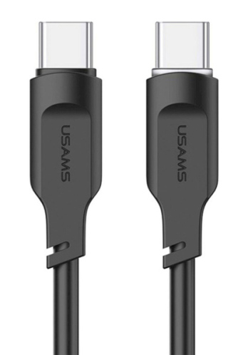 USAMS καλώδιο USB-C σε USB-C US-SJ567 100W PD 1.2m μαύρο