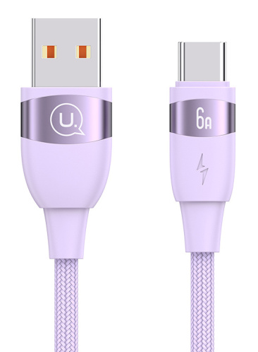 USAMS καλώδιο USB-C σε USB US-SJ630 66W 480Mbps 1.2m μωβ