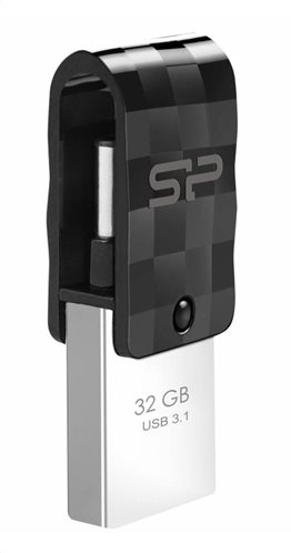 SILICON POWER Dual USB Flash Drive C31 USB 3.1 & Type C 32GB μαύρο
