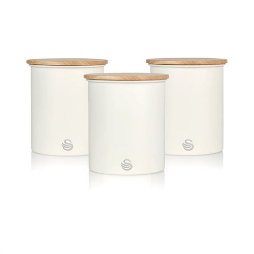 Swan Set of 3 Canisters Άσπρο