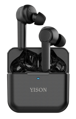 YISON earphones με θήκη φόρτισης T5 True Wireless μαύρα