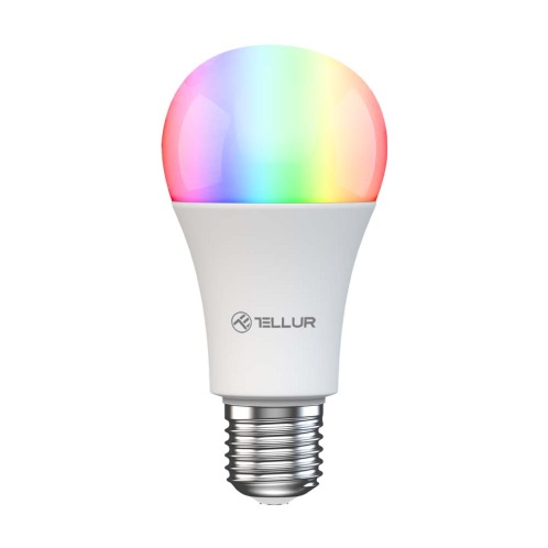 Tellur WiFi Smart Bulb E27, 9W Λάμπα LED 820 Lumens για Ντουί με WiFi (White/Warm/RGB/Dimmer)