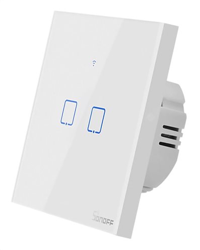 SONOFF smart διακόπτης ΤΧ-T2EU2C αφής Wi-Fi διπλός λευκός
