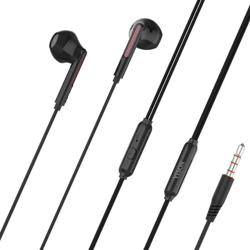 YISON earphones με μικρόφωνο X4 3.5mm 1.2m μαύρα