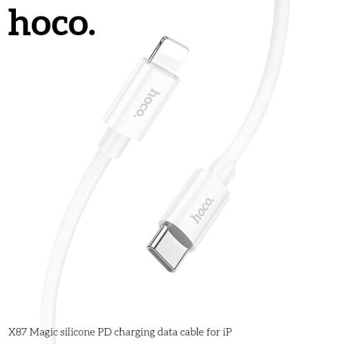HOCO X87 Magic silicone PD 20W charging data cable for iPhone (TYPE- C σε Lightning)
