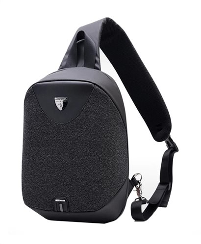 ARCTIC HUNTER τσάντα Crossbody XB0049-BK αδιάβροχη USB μαύρη