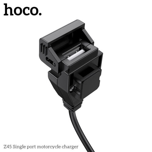Hoco Z45 Αδιάβροχος Φορτιστής Μοτοσυκλέτας Γρήγορης Φόρτισης 2.4A με Θύρα: 1xUSB