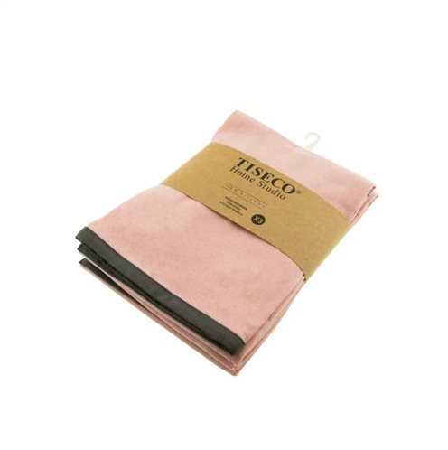 Tiseco Σετ 3 Πετσέτες 100% Βαμβακερές  Ροζ  Solid 50X70cm