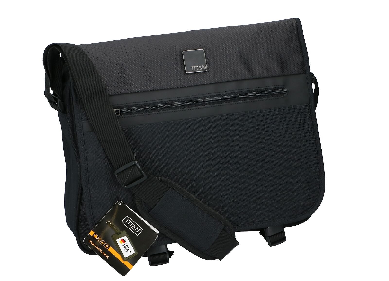 Titan Τσάντα Όμου Messenger Bag 420x340x37mm Μαύρο