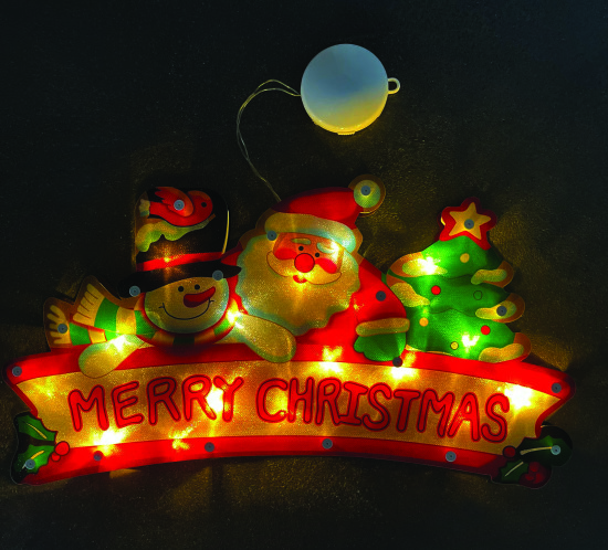 Joylight Flash Διακοσμητικό Καλά Χριστούγεννα LED 3D Μπαταρίας με Θερμό Φώς