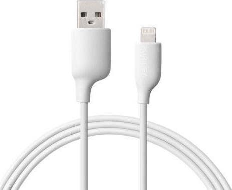 Καλώδιο Σύνδεσης USB 2.0 Puridea L02 USB A σε Lightning 2.4A 1.2m Λευκό