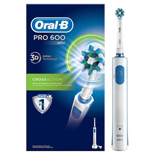 Oral-B Ηλεκτρική Οδοντόβουρτσα Pro 600 CrossAction