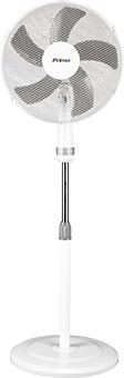 Primo Ανεμιστήρας Δαπέδου 50W με Διάμετρο 40cm 16'' Λευκό-Γκρι PRSF-80446