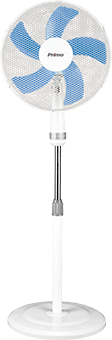 Primo Ανεμιστήρας Ορθοστάτης 50W με Διάμετρο 40cm 16'' PRSF-80447 Λευκό-Μπλε
