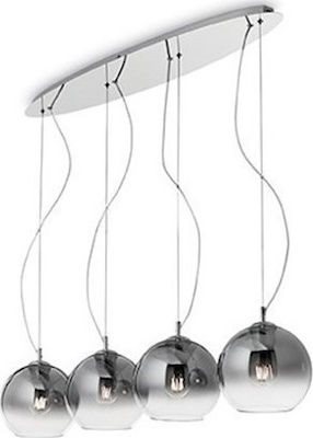 Ideal Lux Κρεμαστό Φωτιστικό Οροφής Πολύφωτο DISΚάλυμμα - ΔιαθλαστήραςY FADE SP4 149561