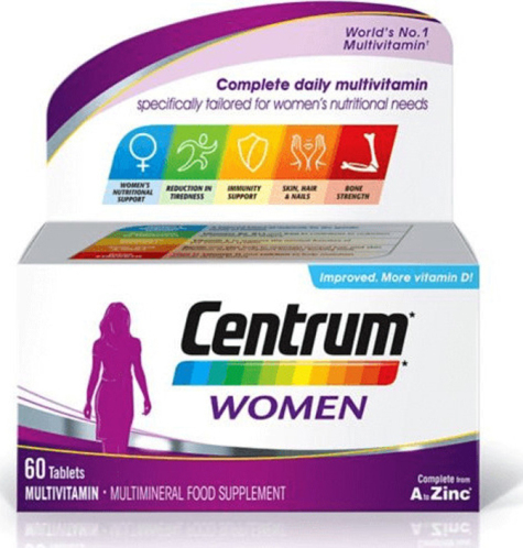 Centrum Women Βιταμίνη για Ενέργεια & Ανοσοποιητικό 60 ταμπλέτες