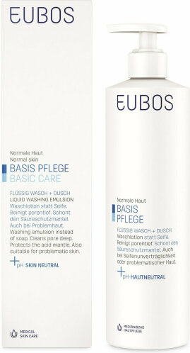 Eubos Liquid Blue Καθαρισμός Προσώπου & Σώματος Χωρίς Άρωμα 400 ml