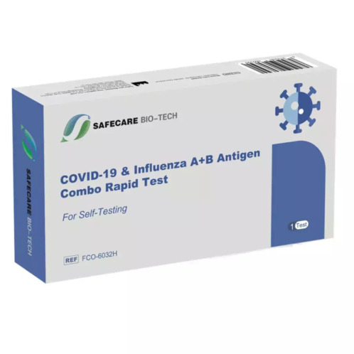 Safecare Bio-Tech Διαγνωστικό Τεστ Ταχείας Ανίχνευσης Αντιγόνων Covid-19 & Γρίπης A+B 1τμχ
