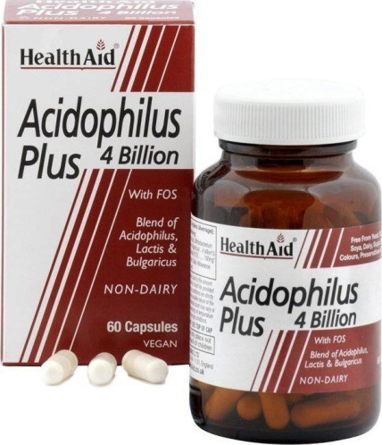 Health Aid Acidophilus Plus 4 Billion με Προβιοτικά και Πρεβιοτικά 60 κάψουλες