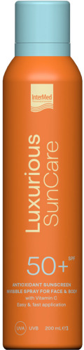 Intermed Luxurious Suncare Αντηλιακή Κρέμα για το Σώμα SPF50 σε Spray 200ml
