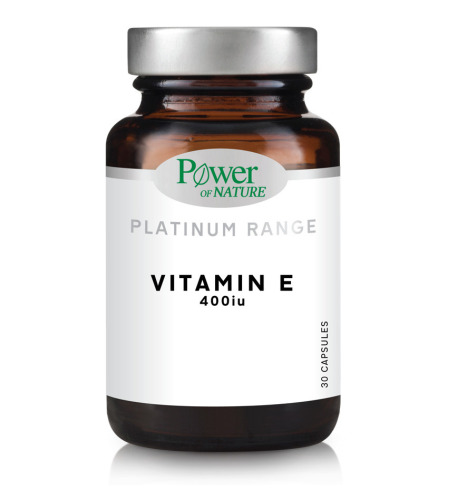 Power Of Nature Platinum Range Βιταμίνη E για Αντιοξειδωτικό 400iu 30 κάψουλες