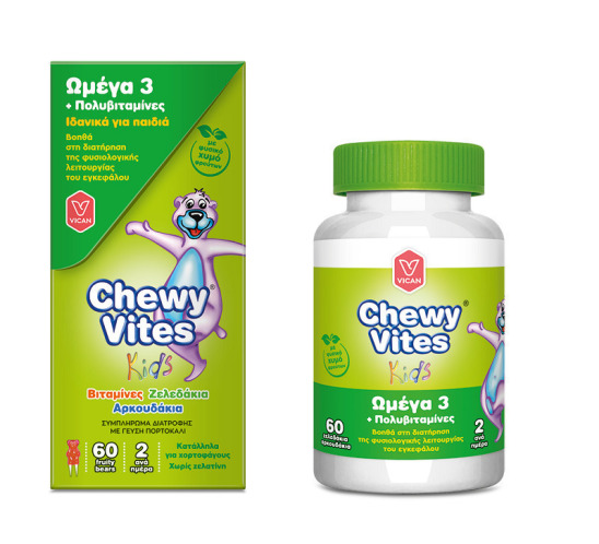 Vican Chewy Vites Omega 3 & Πολυβιταμίνη 60 ζελεδάκια