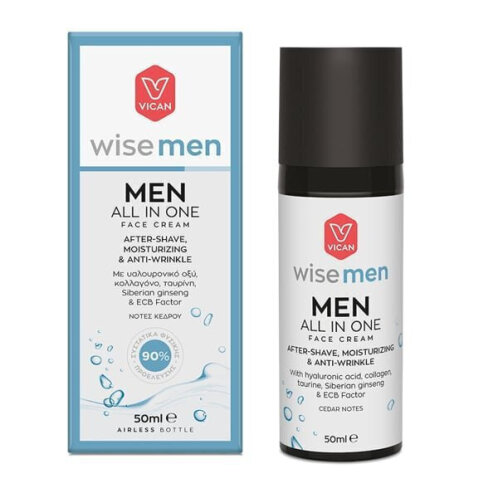 Vican Wise Men  All in One After Shave & Ανδρική Κρέμα Προσώπου για Ενυδάτωση 50ml