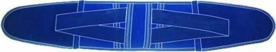 Adco Ζώνη Μέσης Neoprene με Μπανέλες Ύψους 20cm Small 04412 Μπλε