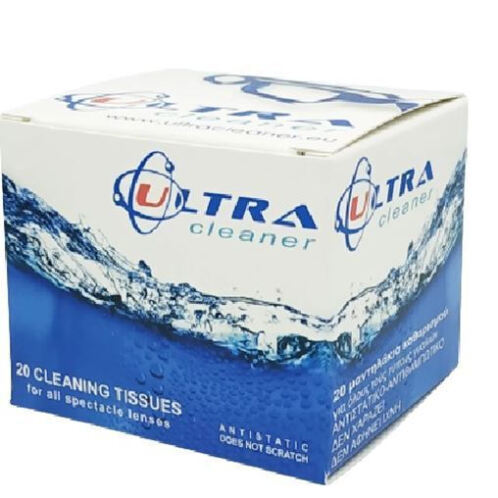 Ultra Cleaner Μαντηλάκια Γυαλιών 20 Tμχ.