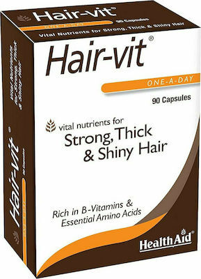 Health Aid Hair-Vit για Δύναμη, Όγκο & Λαμπερά Μαλλιά 90 κάψουλες