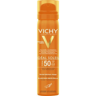 Vichy Ideal Soleil Invisible Mist Αδιάβροχη Αντηλιακή Λοσιόν Προσώπου SPF50 σε Spray 75ml