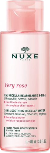 Nuxe Micellar Water Καθαρισμού Very Rose 3 in 1 Soothing για Ευαίσθητες Επιδερμίδες 400ml