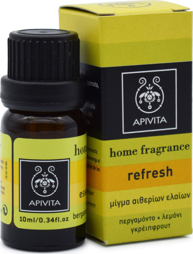 Apivita Essential Oil Refresh Μίγμα Αιθερίων Ελαίων Με Περγαμόντο, Λεμόνι & Γκρειπφρούτ 10ml