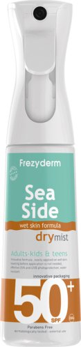 Frezyderm Sea Side Dry Mist Αδιάβροχη Αντηλιακή Λοσιόν Προσώπου και Σώματος SPF50 σε Spray 300ml